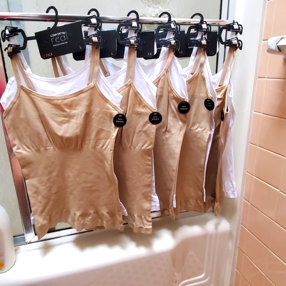 NWT Comfort by Real; 2Pk Seamless Shaping Cami;Thin Straps; L, XL, 1X. $35 Each.